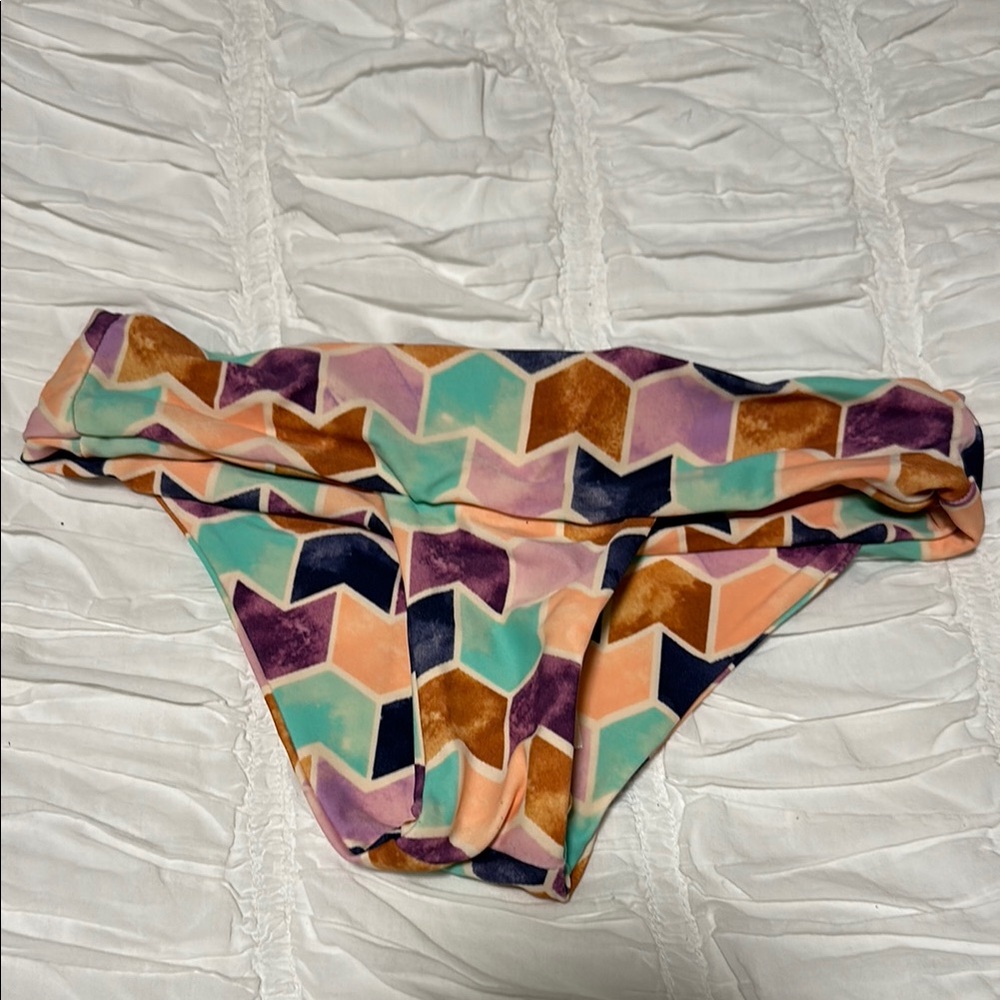 Tori Praver Multicolor Chevron Bikini Bottom